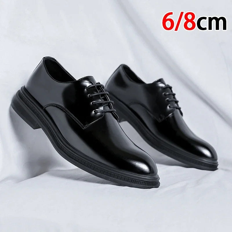 New 6/8cm Men's Classic British Derby Shoes