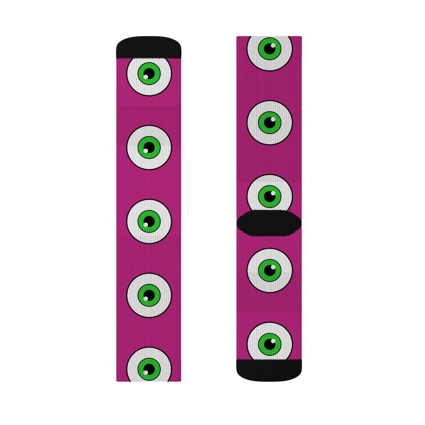 Fuschia Eyeball Crew Socks
