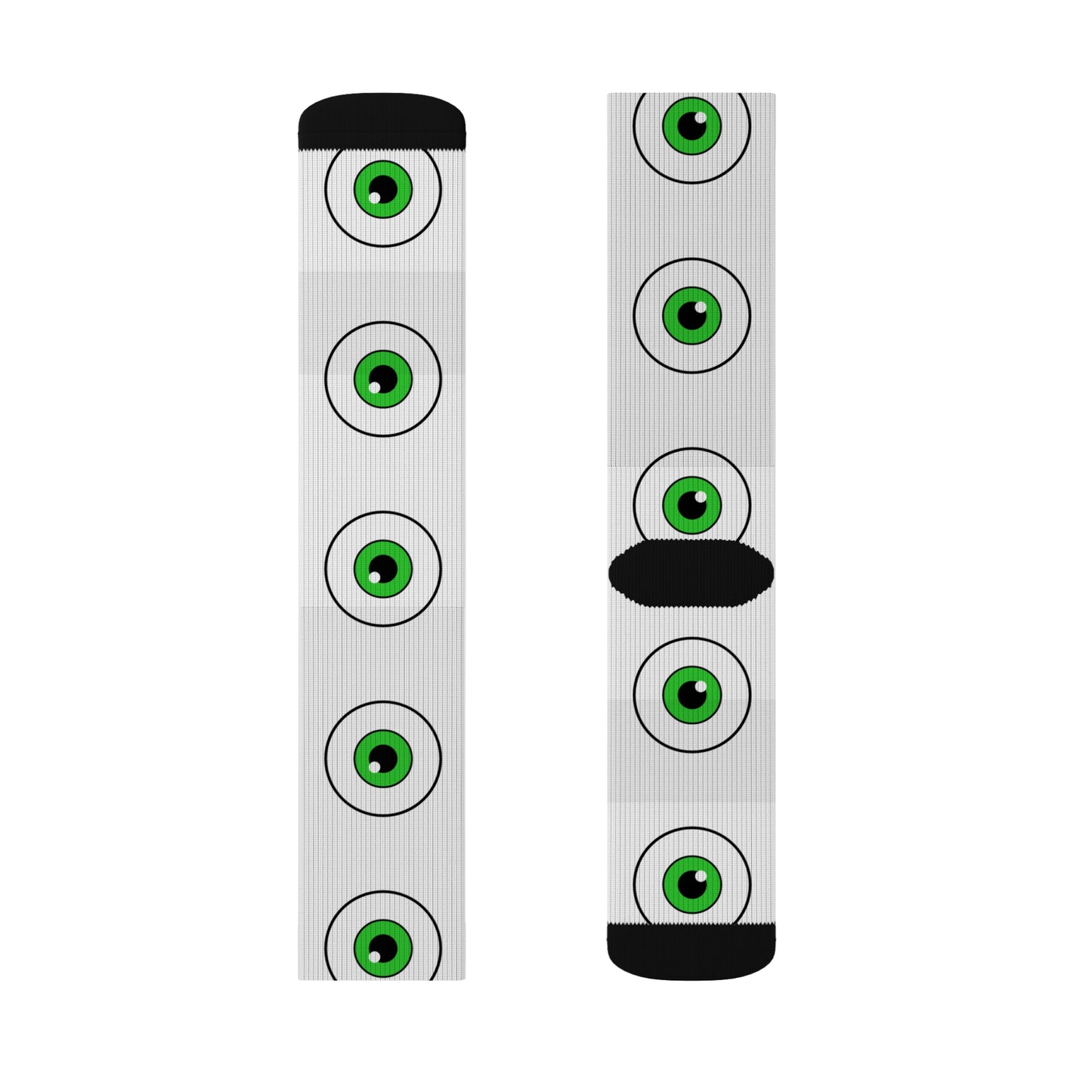 White Eyeball Crew Socks