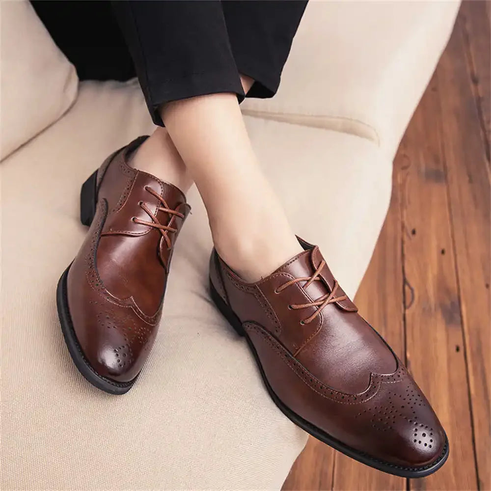 Leather Men's Dressed Oxford Shoes Luxury Many Sizes