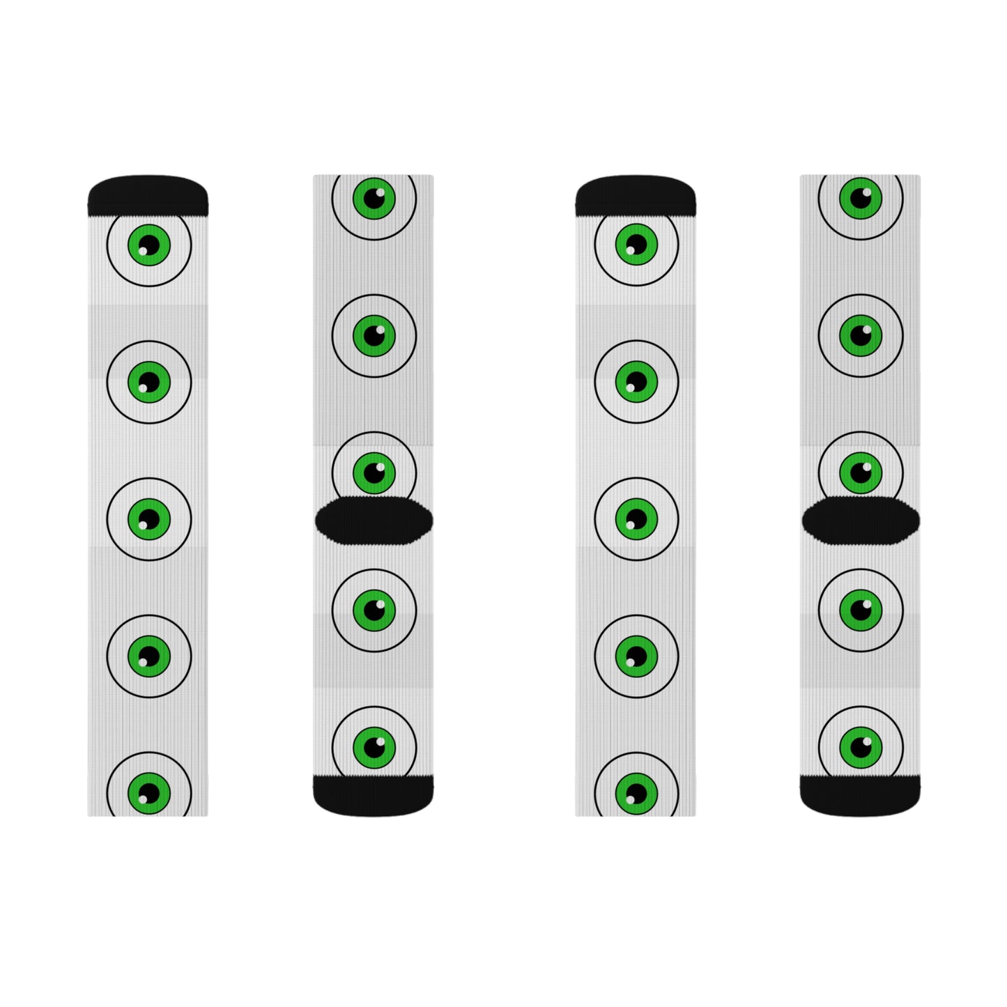 White Eyeball Crew Socks