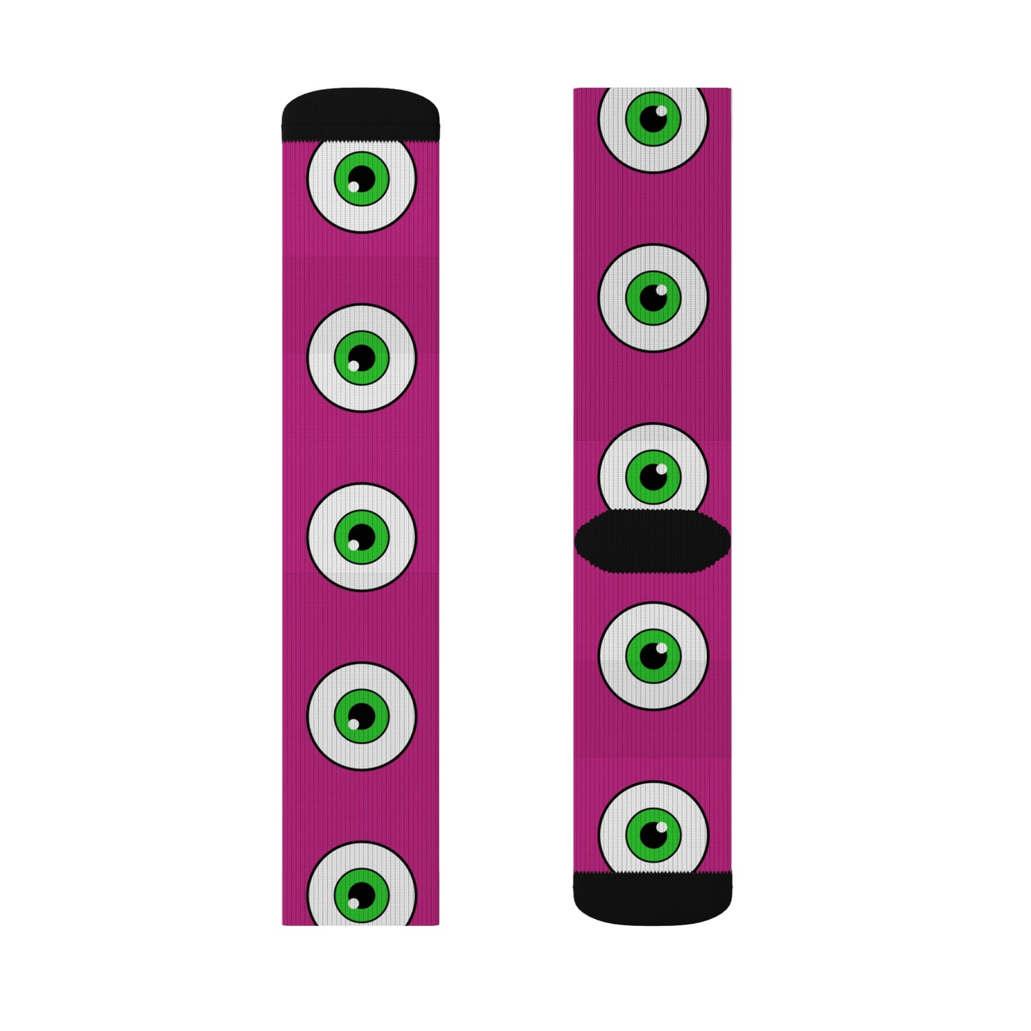 Fuschia Eyeball Crew Socks