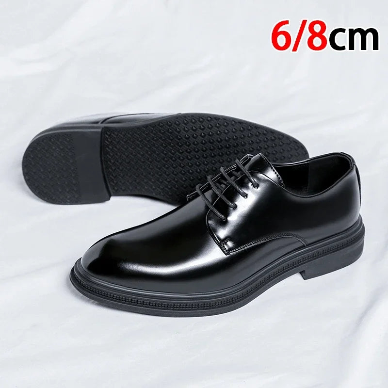 New 6/8cm Men's Classic British Derby Shoes