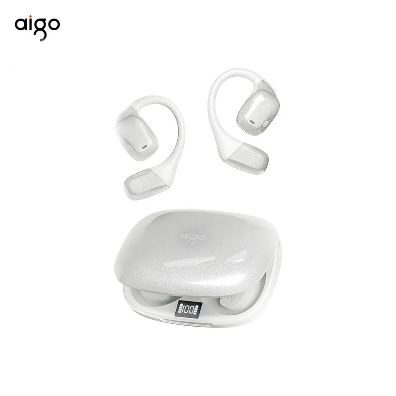 Aigo SJ10 AI Translator Multilingual Earphone 500mAh Battery Wireless Headset (HD Voice Headphone For Office And Travel)