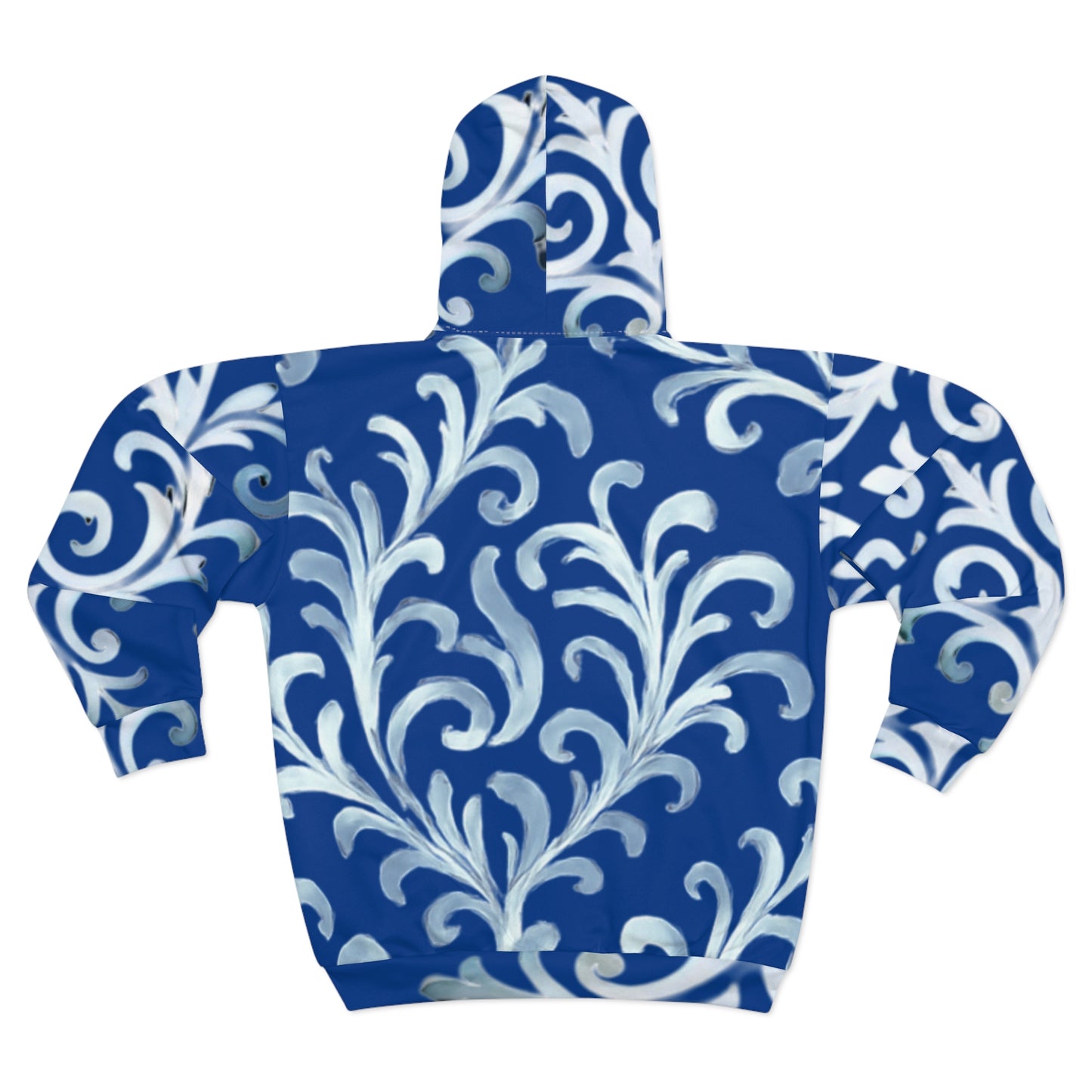 Milan Zipped Hoodie 2 - Cobalt Scroll Runway Edition