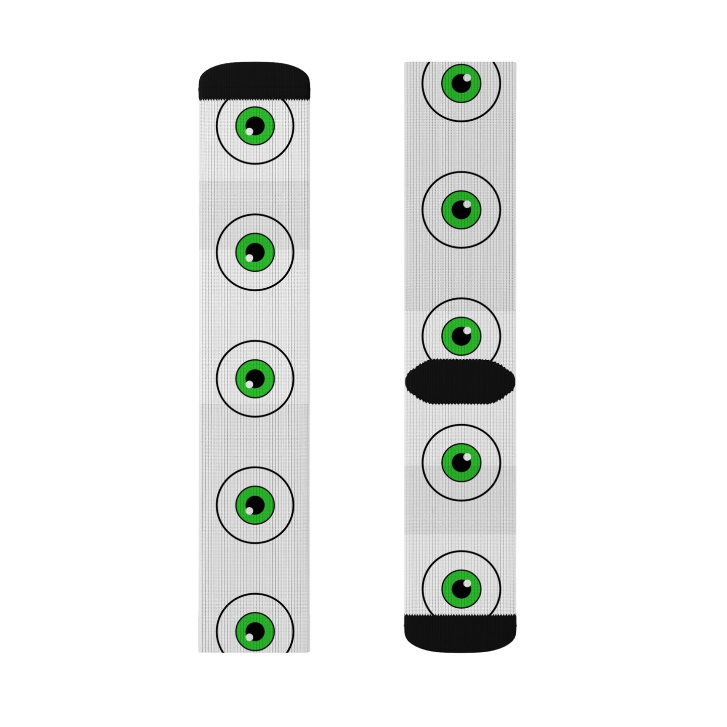 White Eyeball Crew Socks