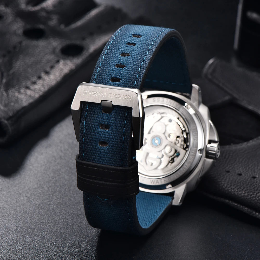 PAGANI DESIGN New Men's Automatic Mechanical Diving Watch 200m Waterproof AR Sapphire Glass Energy Storage Display Gift Box Set