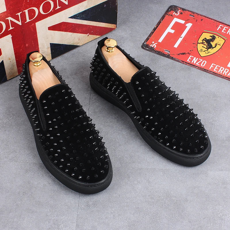 Men's fashion cow suede leather loafers