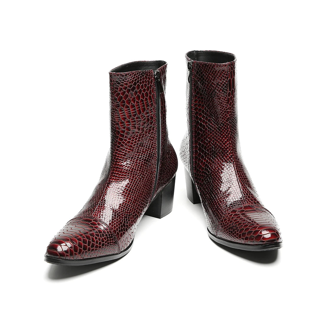 British Fashion Solid Real Leather Men's Boots Plus Size