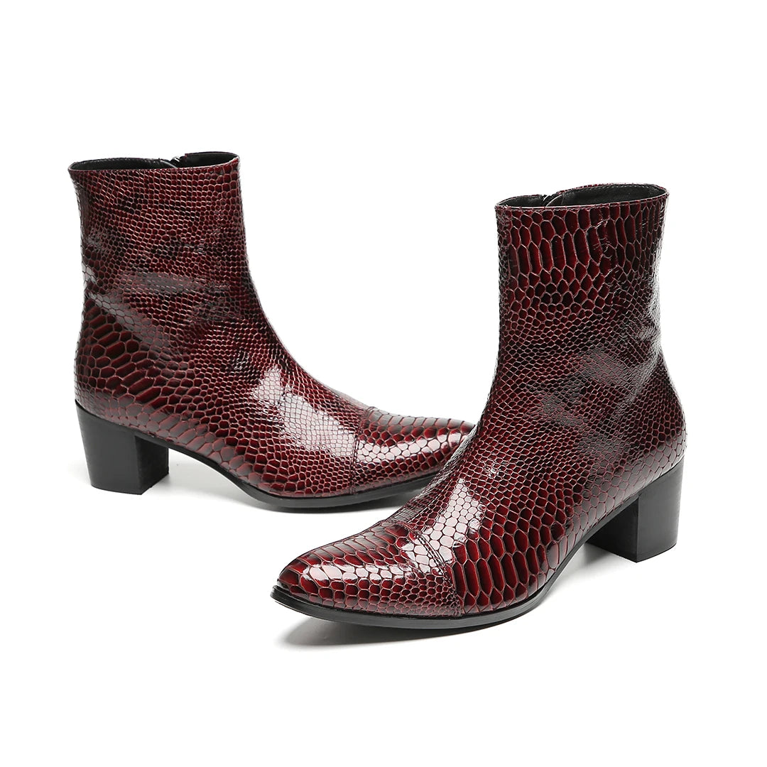British Fashion Solid Real Leather Men's Boots Plus Size