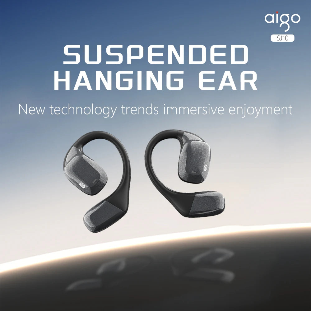 Aigo SJ10 AI Translator Multilingual Earphone 500mAh Battery Wireless Headset (HD Voice Headphone For Office And Travel)