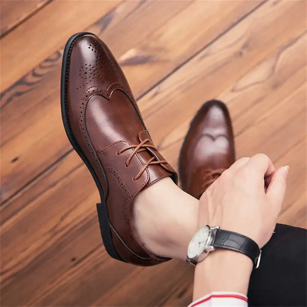Leather Men's Dressed Oxford Shoes Luxury Many Sizes