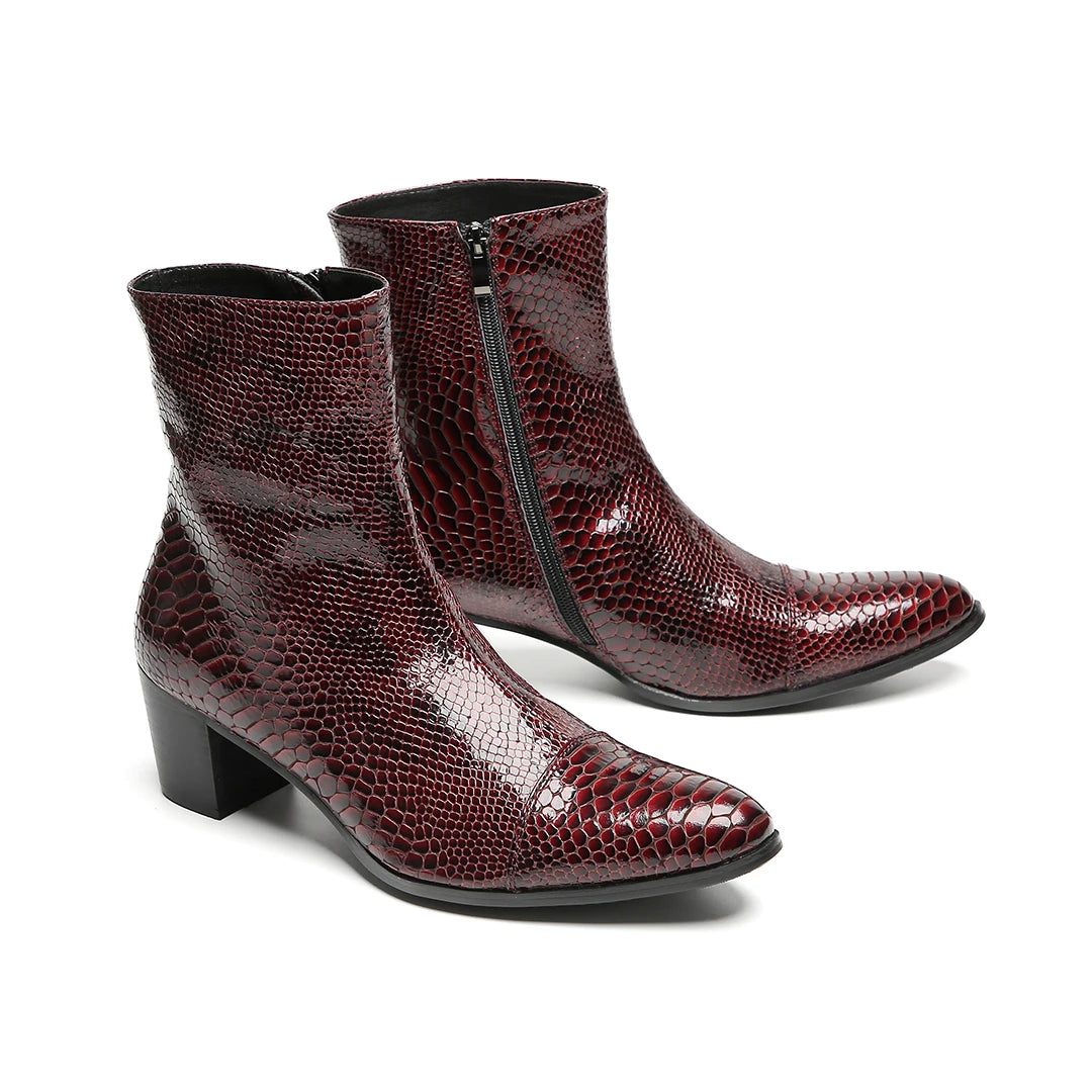 British Fashion Solid Real Leather Men's Boots Plus Size