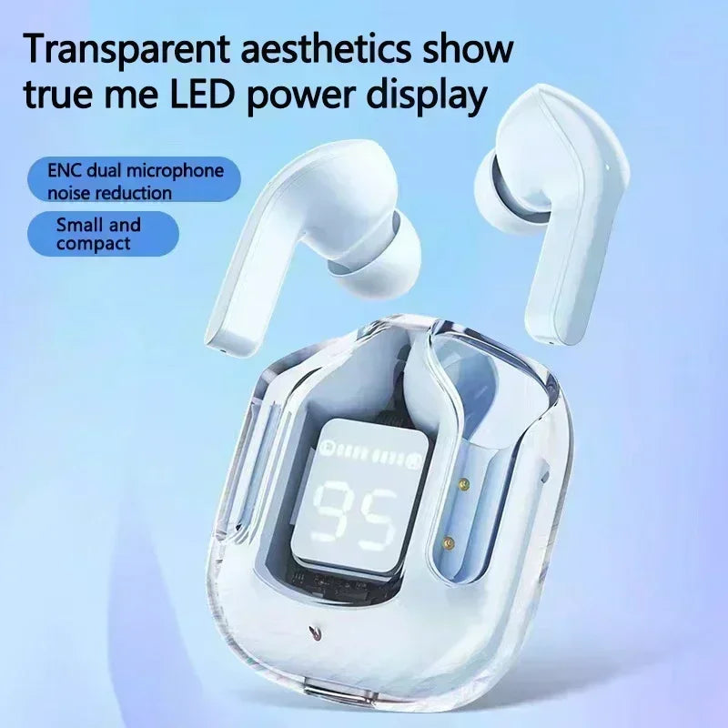 T2 Bluetooth 5.3 Headphones TWS Transparent Wireless Headset HIFI Sound Quality For Xiaomi Earbuds