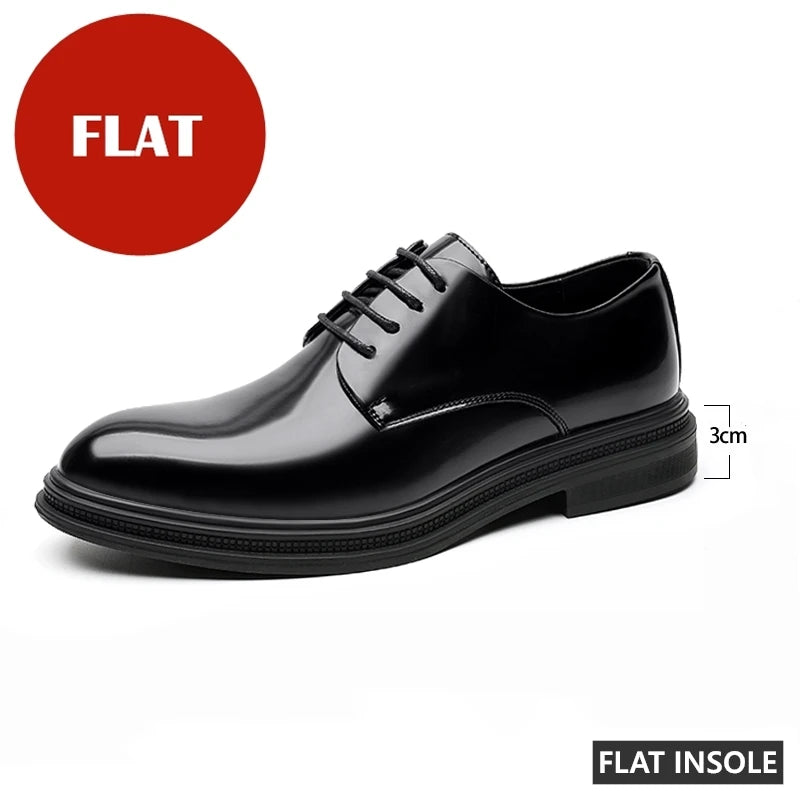 New 6/8cm Men's Classic British Derby Shoes