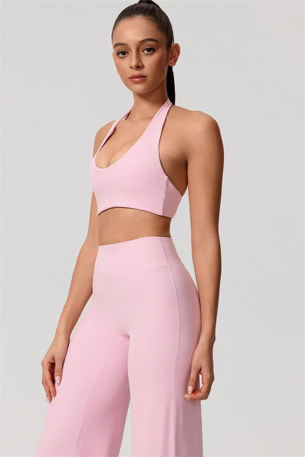 Nestle Hollow-Back Halter Sports Bra