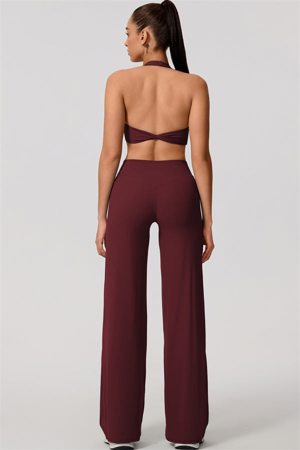 Nestle Hollow-Back Halter Sports Bra