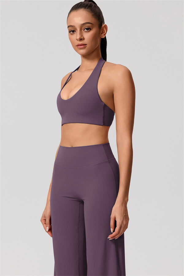 Nestle Hollow-Back Halter Sports Bra