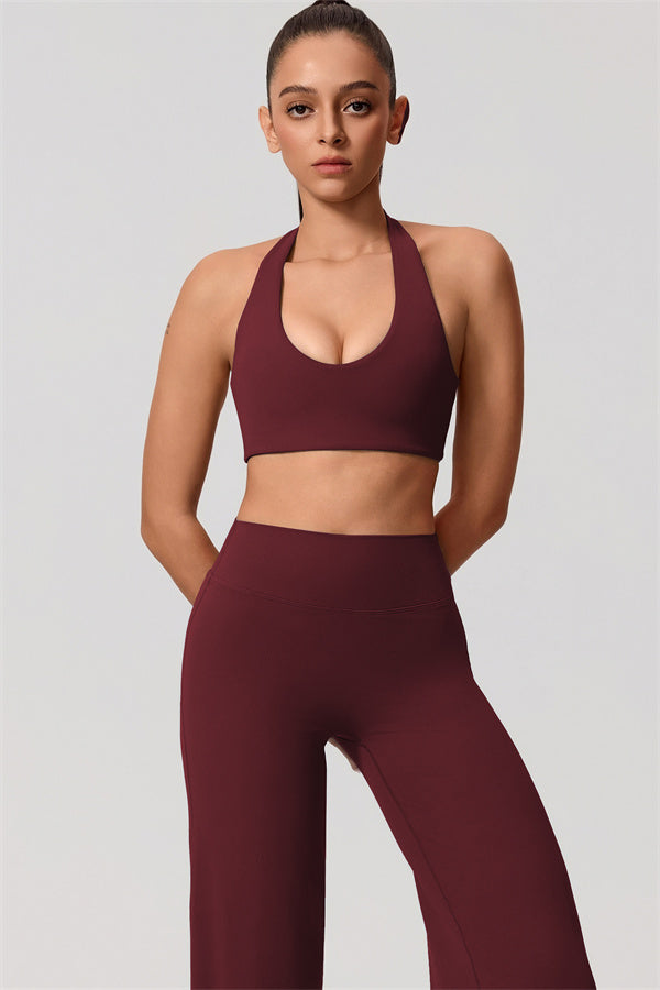 Nestle Hollow-Back Halter Sports Bra