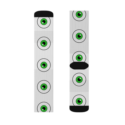 White Eyeball Crew Socks