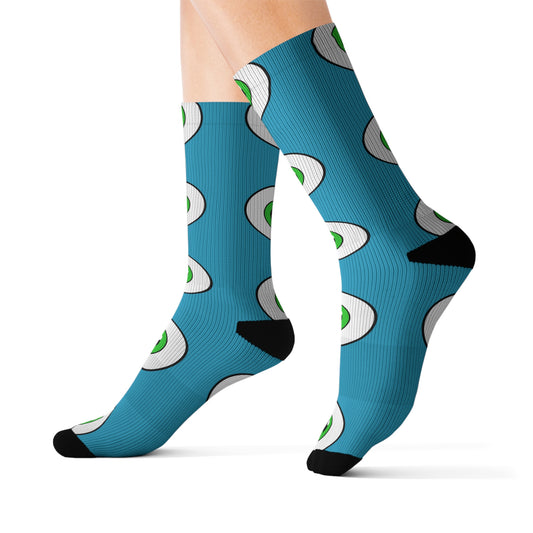 Blue Eyeball Crew Socks