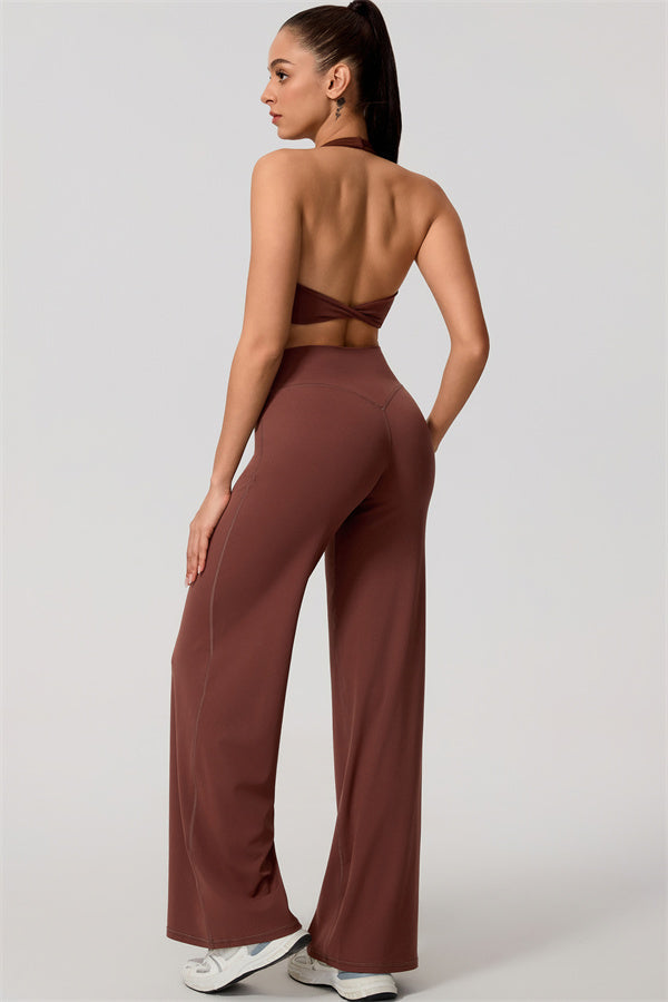 Nestle Hollow-Back Halter Sports Bra
