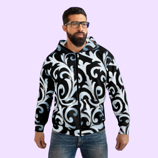 Milan Zipped Hoodie 1 - Noir Wave Runway Edition
