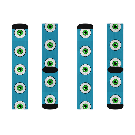 Blue Eyeball Crew Socks