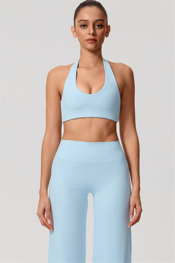 Nestle Hollow-Back Halter Sports Bra
