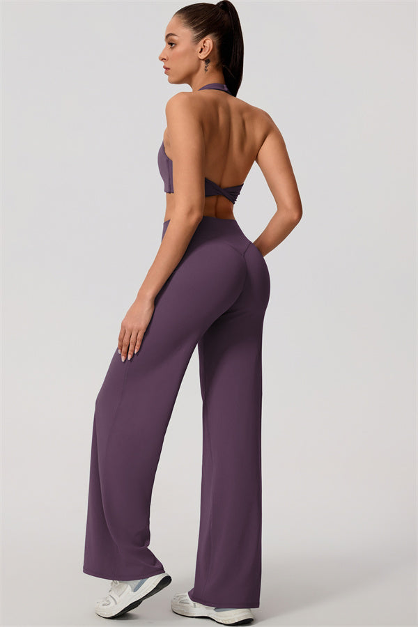 Nestle Hollow-Back Halter Sports Bra