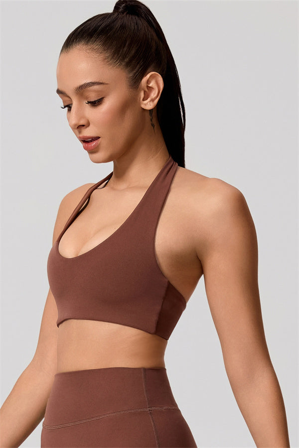 Nestle Hollow-Back Halter Sports Bra