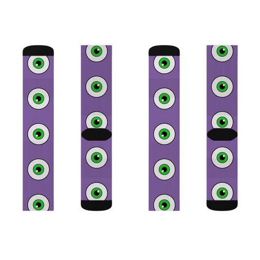 Violet Eyeball Crew Socks