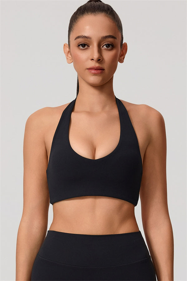 Nestle Hollow-Back Halter Sports Bra