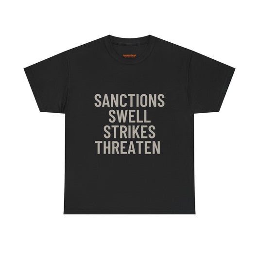 Statement Graphic Tee - Sanctions Shirt Bold Print