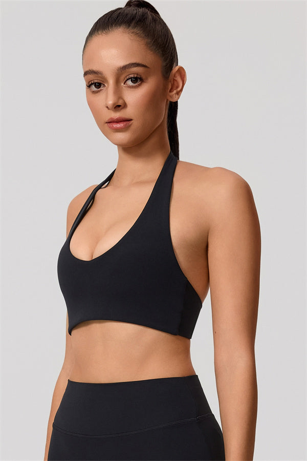 Nestle Hollow-Back Halter Sports Bra