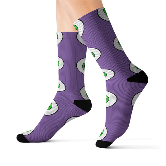 Violet Eyeball Crew Socks