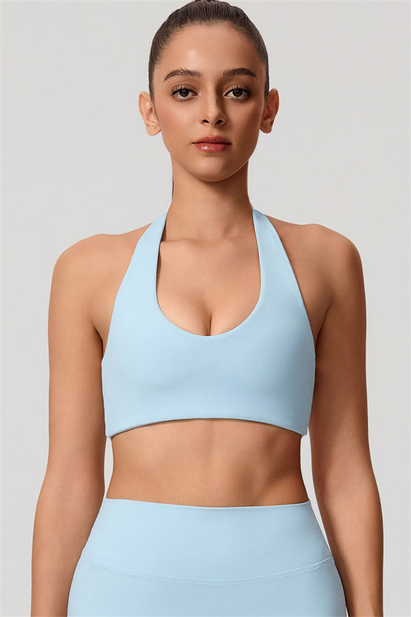 Nestle Hollow-Back Halter Sports Bra