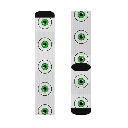 White Eyeball Crew Socks