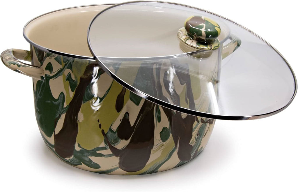 Golden Rabbit Enamelware Stock Pot 18 QUARTS (Camouflage)