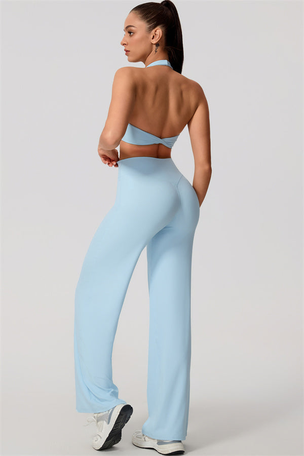 Nestle Hollow-Back Halter Sports Bra