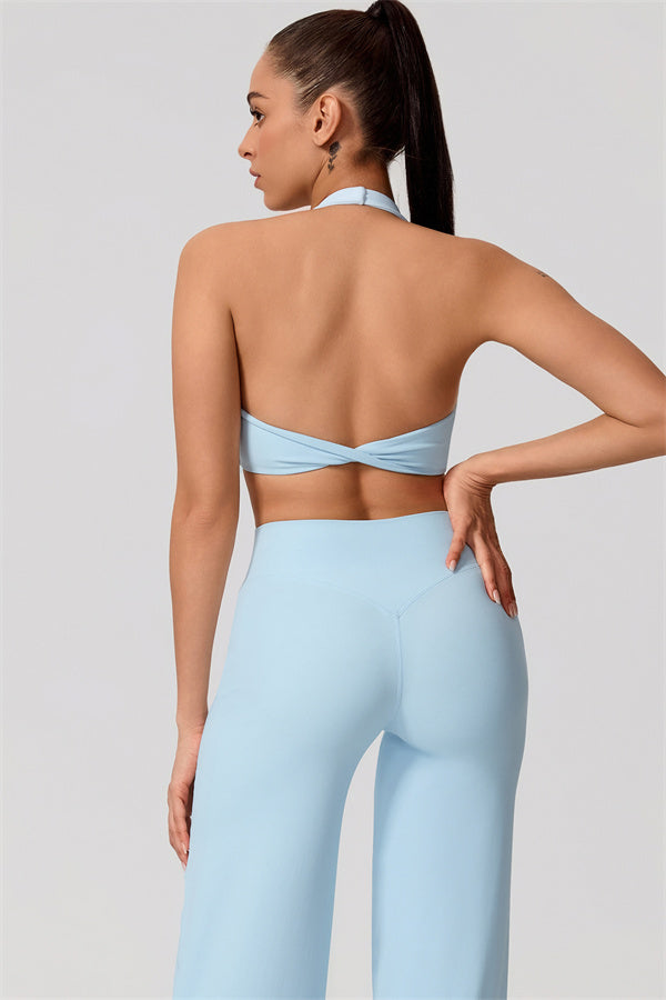 Nestle Hollow-Back Halter Sports Bra