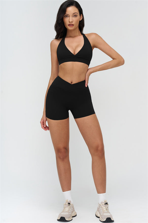 Sports Bra and Shorts 2-Piece Set – Seamless Sculpting