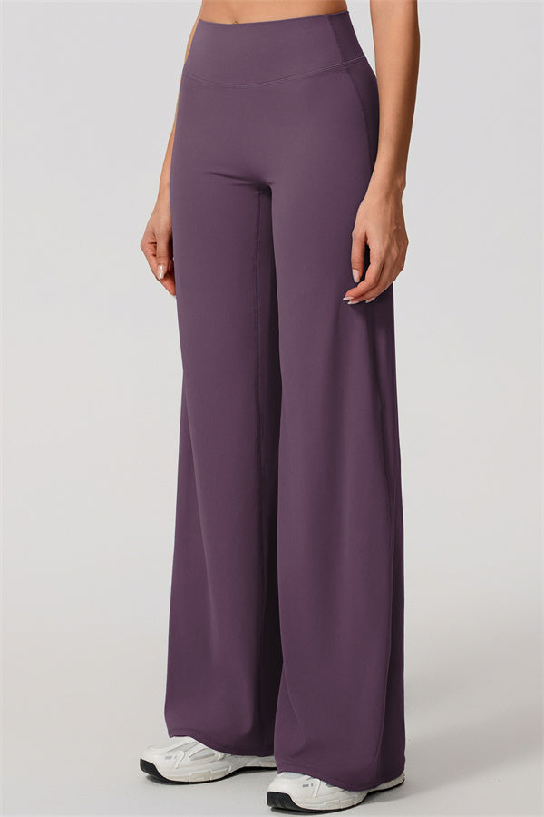 The Nestle Long Sleeve Crop Top Straight Leg Pants 2-Piece Set