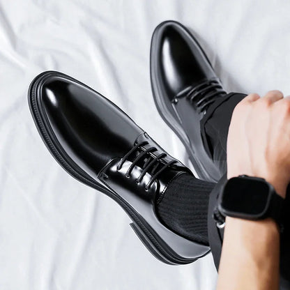 New 6/8cm Men's Classic British Derby Shoes