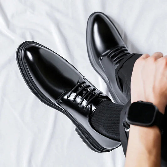 New 6/8cm Men's Classic British Derby Shoes