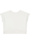The Bateau Top - Natural with Pink Stitching