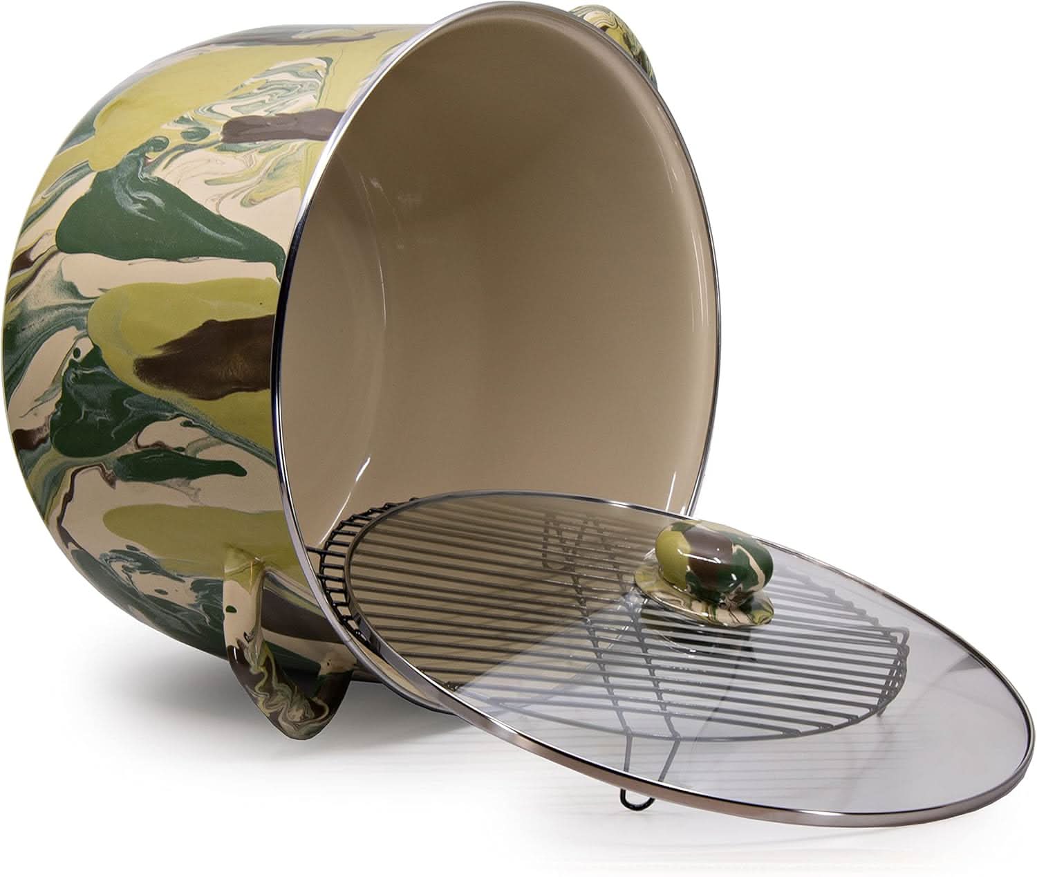 Golden Rabbit Enamelware Stock Pot 18 QUARTS (Camouflage)