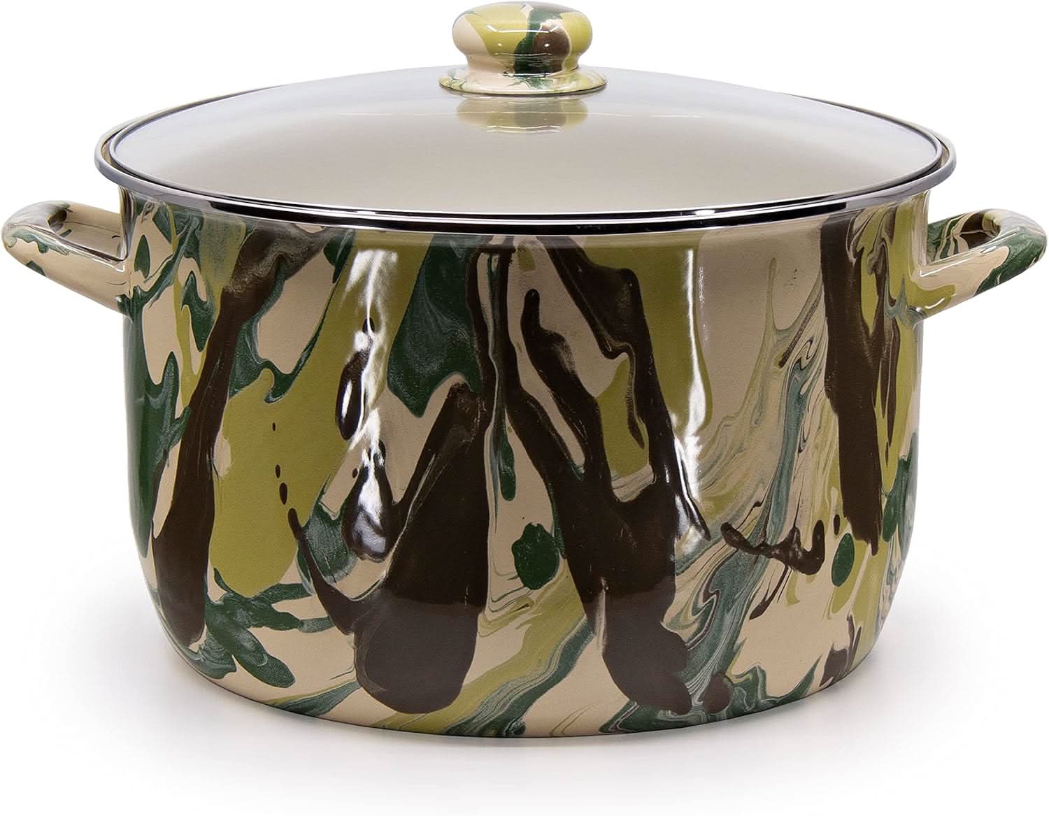 Golden Rabbit Enamelware Stock Pot 18 QUARTS (Camouflage)