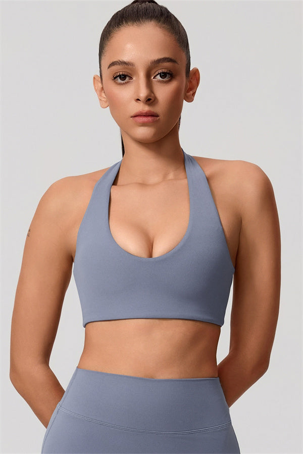 Nestle Hollow-Back Halter Sports Bra