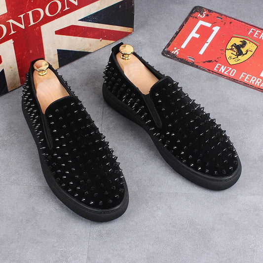 Men's fashion cow suede leather loafers